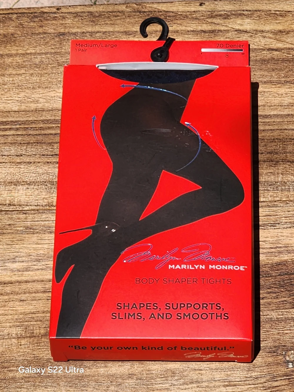 Marilyn Monroe Women's Black Shaping Tights Size M/L